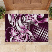 Aloha Pink Tribal Honu Tattoo Rubber Doormat LT9 Pink - Polynesian Pride