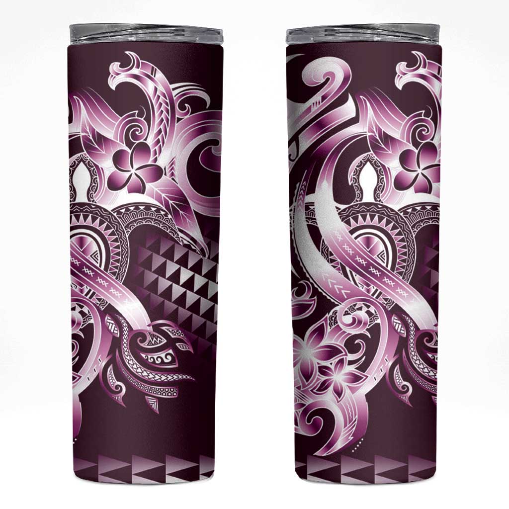 Aloha Pink Tribal Honu Tattoo Skinny Tumbler