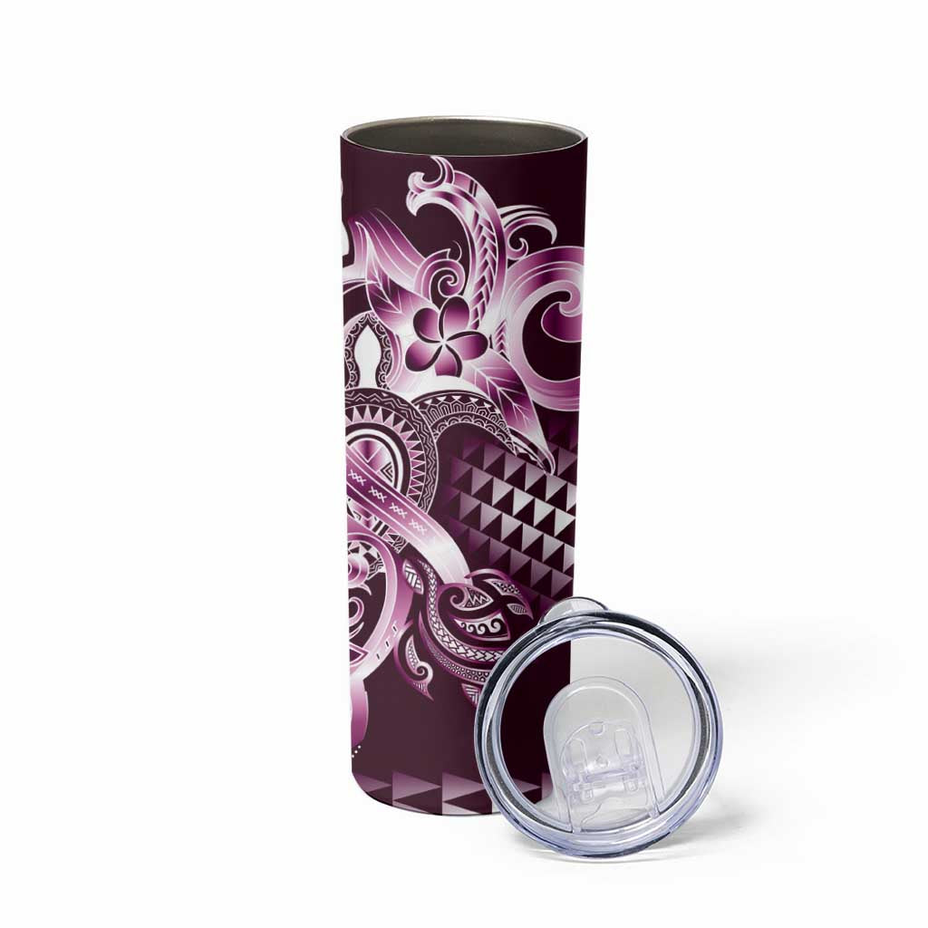 Aloha Pink Tribal Honu Tattoo Skinny Tumbler