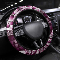 Aloha Pink Tribal Honu Tattoo Steering Wheel Cover LT9 Universal Fit Pink - Polynesian Pride
