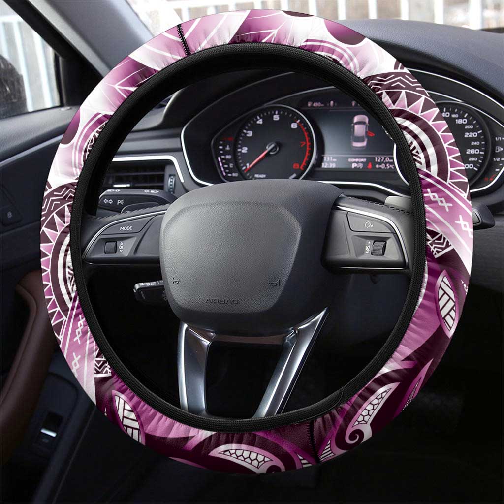 Aloha Pink Tribal Honu Tattoo Steering Wheel Cover LT9 - Polynesian Pride