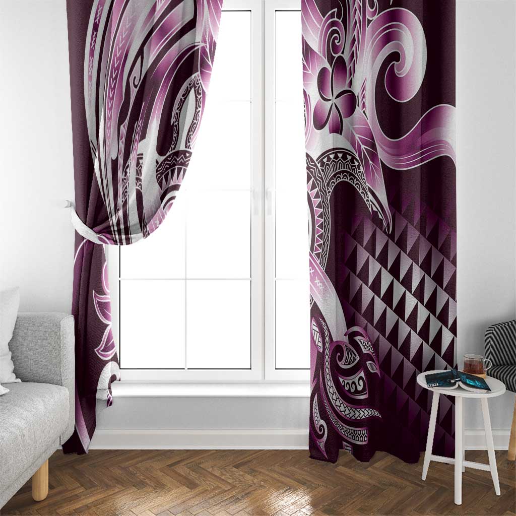 Aloha Pink Tribal Honu Tattoo Window Curtain LT9 - Polynesian Pride
