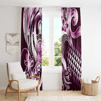 Aloha Pink Tribal Honu Tattoo Window Curtain LT9 - Polynesian Pride