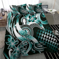 Aloha Turquoise Tribal Honu Tattoo Bedding Set