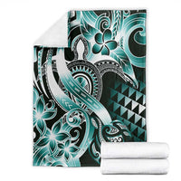 Aloha Turquoise Tribal Honu Tattoo Blanket LT9 - Polynesian Pride