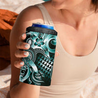 Aloha Turquoise Tribal Honu Tattoo 4 in 1 Can Cooler Tumbler LT9 - Polynesian Pride