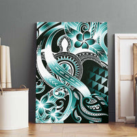 Aloha Turquoise Tribal Honu Tattoo Canvas Wall Art LT9 - Polynesian Pride