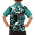 Aloha Turquoise Tribal Honu Tattoo Family Matching Summer Maxi Dress and Hawaiian Shirt