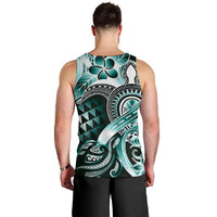 Aloha Turquoise Tribal Honu Tattoo Men Tank Top LT9 - Polynesian Pride