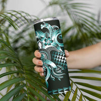 Aloha Turquoise Tribal Honu Tattoo Skinny Tumbler