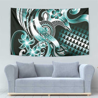 Aloha Turquoise Tribal Honu Tattoo Tapestry