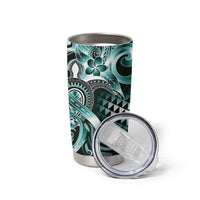 Aloha Turquoise Tribal Honu Tattoo Tumbler Cup LT9 - Polynesian Pride