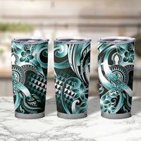 Aloha Turquoise Tribal Honu Tattoo Tumbler Cup LT9 - Polynesian Pride
