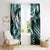 Aloha Turquoise Tribal Honu Tattoo Window Curtain