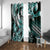 Aloha Turquoise Tribal Honu Tattoo Window Curtain