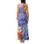 Personalised Chuuk States Humpback Whale Family Matching Tank Maxi Dress and Hawaiian Shirt Polynesian Tropical Flowers