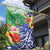 Personalised Pohnpei States Humpback Whale Garden Flag Polynesian Tropical Flowers