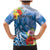 Personalised Yap States Humpback Whale Family Matching Mermaid Dress and Hawaiian Shirt Polynesian Tropical Flowers