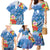 Personalised Yap States Humpback Whale Family Matching Mermaid Dress and Hawaiian Shirt Polynesian Tropical Flowers