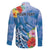 Personalised Yap States Humpback Whale Family Matching Puletasi and Hawaiian Shirt Polynesian Tropical Flowers