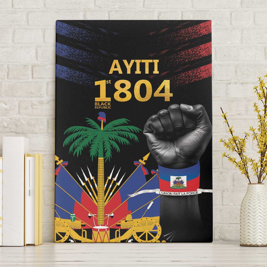 Haiti Independence Day Canvas Wall Art The First Black Republic Since 1804 LT9 Without Frame Blakc - Polynesian Pride