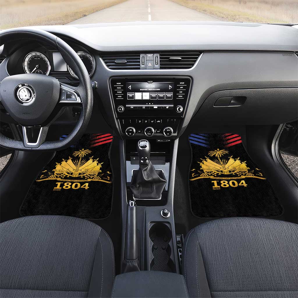 Haiti Independence Day Car Mats The First Black Republic Since 1804 LT9 Set 2pcs - Front Blakc - Polynesian Pride