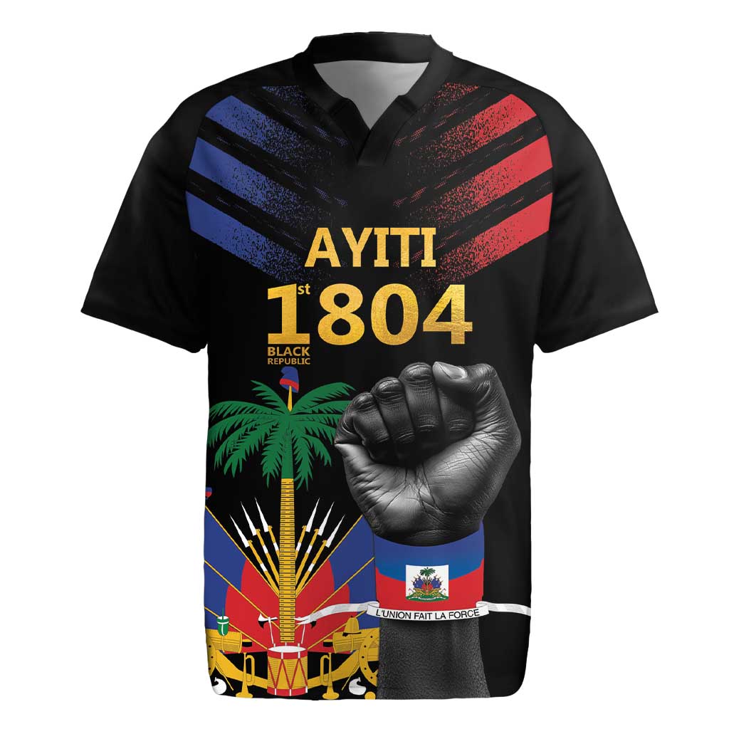 Haiti Independence Day Rugby Jersey The First Black Republic Since 1804 LT9 Blakc - Polynesian Pride