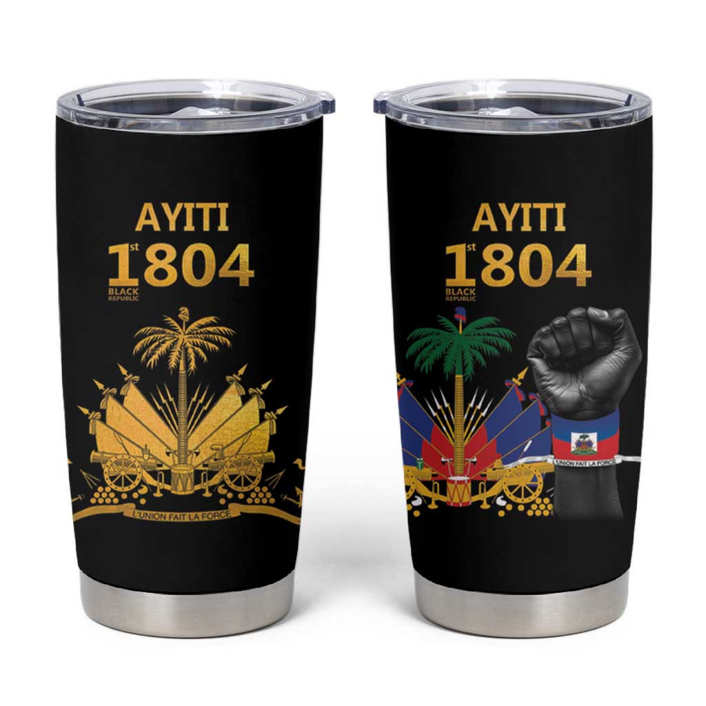 Haiti Independence Day Tumbler Cup The First Black Republic Since 1804 LT9 Blakc - Polynesian Pride