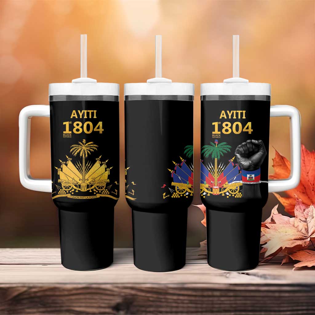 Haiti Independence Day Tumbler With Handle The First Black Republic Since 1804 LT9 - Polynesian Pride