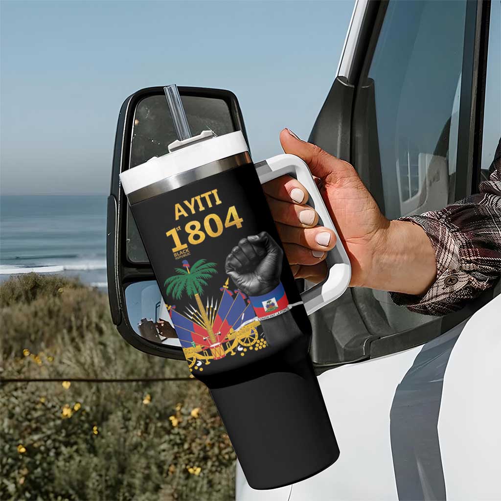 Haiti Independence Day Tumbler With Handle The First Black Republic Since 1804 LT9 - Polynesian Pride