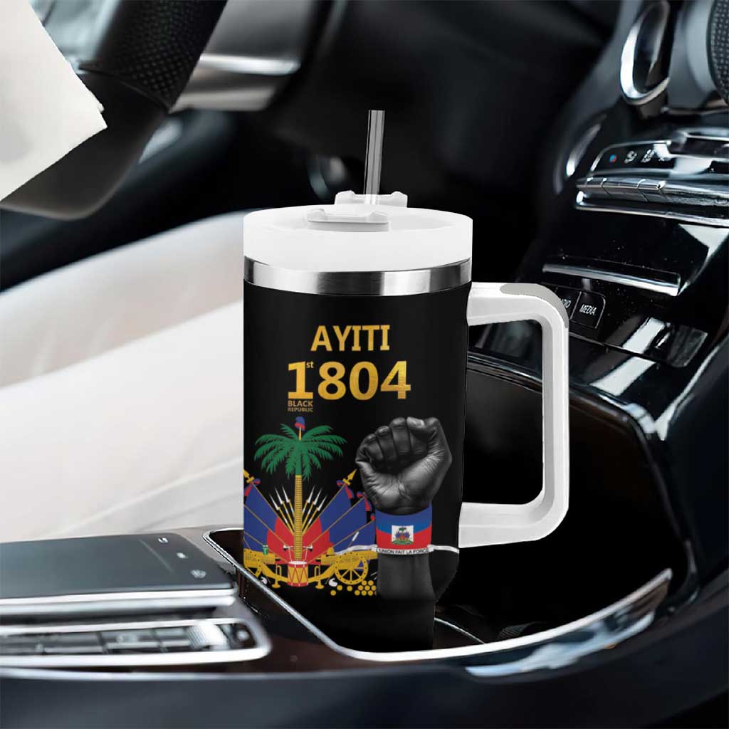 Haiti Independence Day Tumbler With Handle The First Black Republic Since 1804 LT9 - Polynesian Pride
