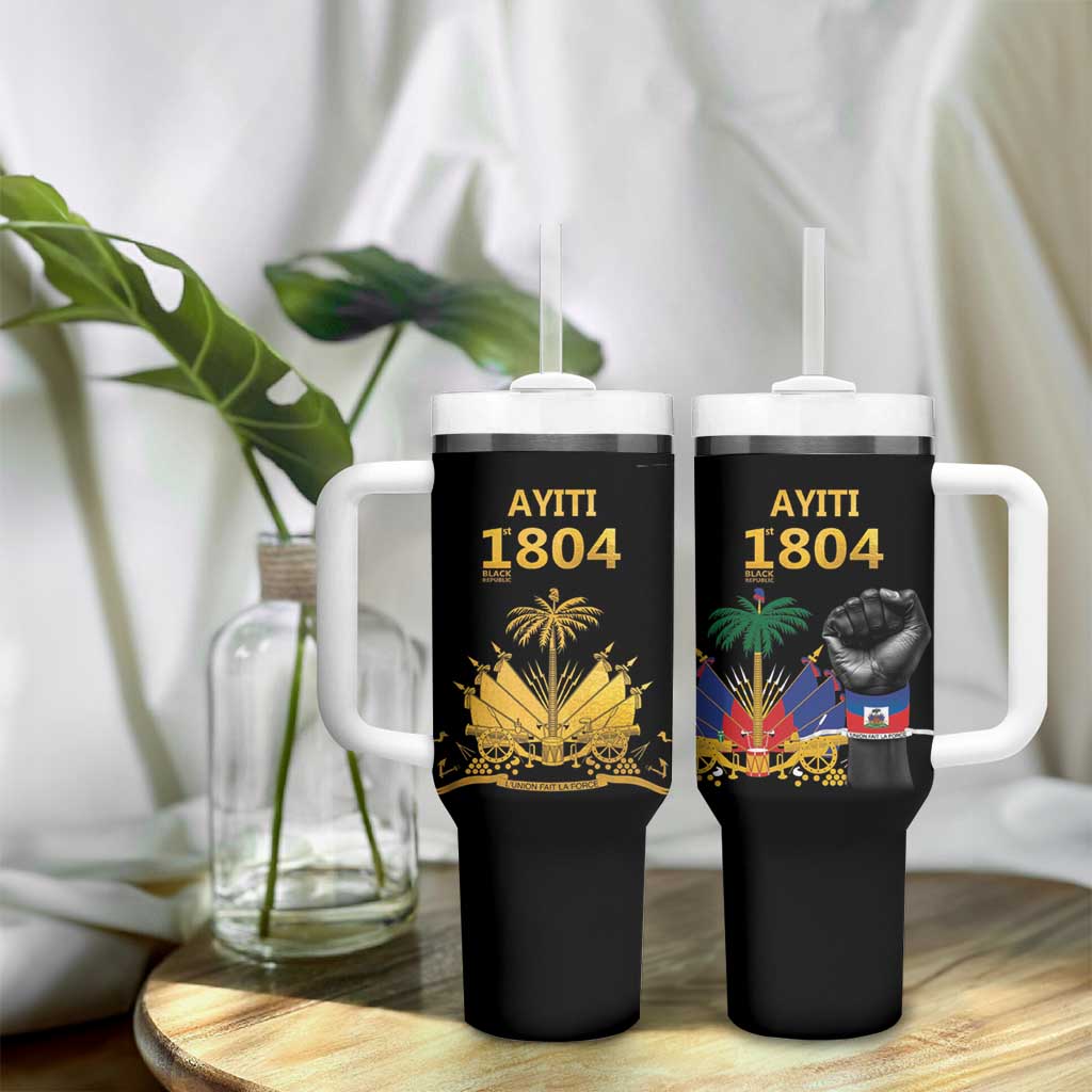 Haiti Independence Day Tumbler With Handle The First Black Republic Since 1804 LT9 - Polynesian Pride