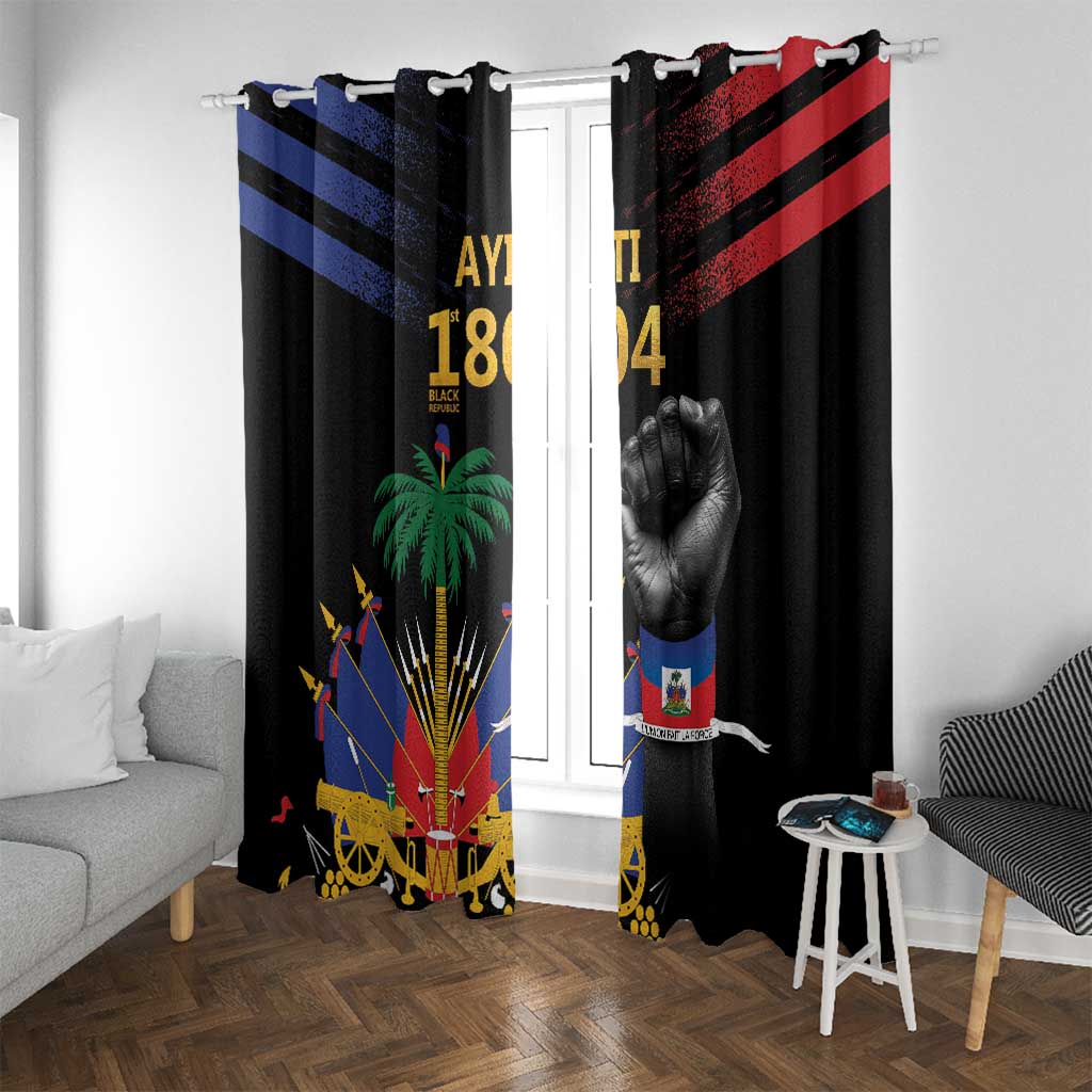 Haiti Independence Day Window Curtain The First Black Republic Since 1804 LT9 With Grommets Blakc - Polynesian Pride