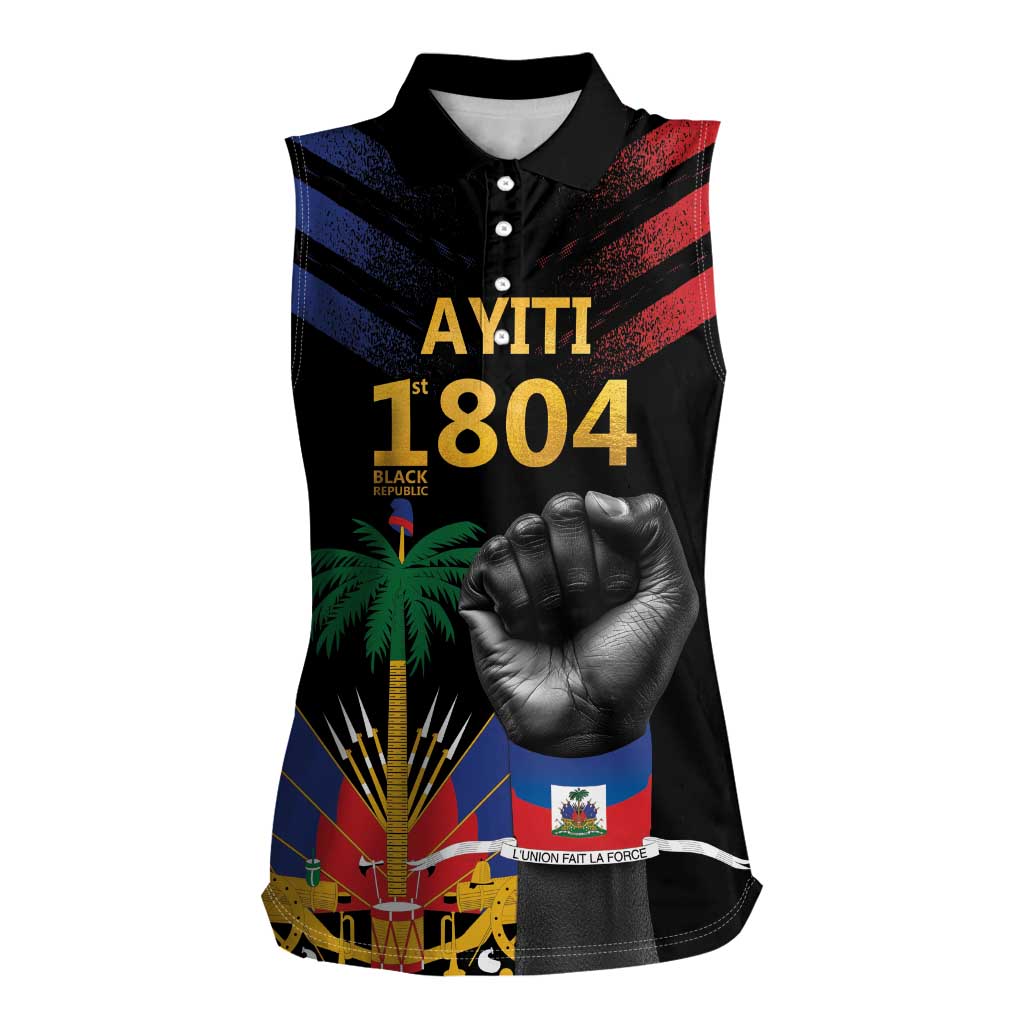 Haiti Independence Day Women Sleeveless Polo Shirt The First Black Republic Since 1804