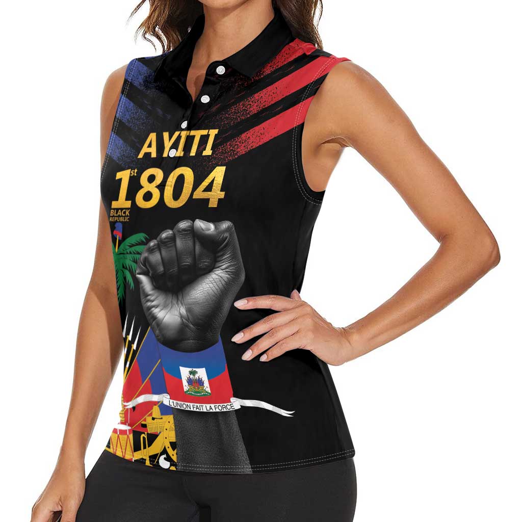 Haiti Independence Day Women Sleeveless Polo Shirt The First Black Republic Since 1804