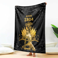 Haitian Negre Marron 1804 Blanket Black Polynesian Pattern LT9 - Polynesian Pride