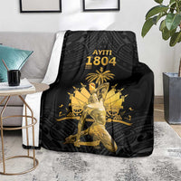 Haitian Negre Marron 1804 Blanket Black Polynesian Pattern LT9 - Polynesian Pride