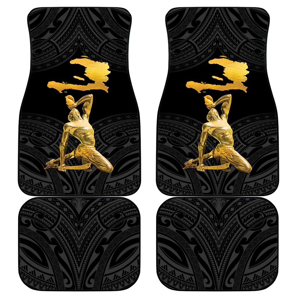 Haitian Negre Marron 1804 Car Mats Black Polynesian Pattern LT9 - Polynesian Pride