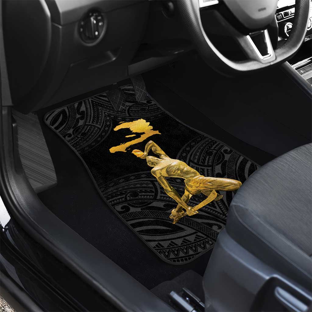 Haitian Negre Marron 1804 Car Mats Black Polynesian Pattern LT9 - Polynesian Pride
