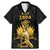 Haitian Negre Marron 1804 Family Matching Mermaid Dress and Hawaiian Shirt Black Polynesian Pattern