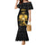 Haitian Negre Marron 1804 Family Matching Mermaid Dress and Hawaiian Shirt Black Polynesian Pattern