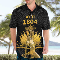 Haitian Negre Marron 1804 Hawaiian Shirt Black Polynesian Pattern LT9 - Polynesian Pride