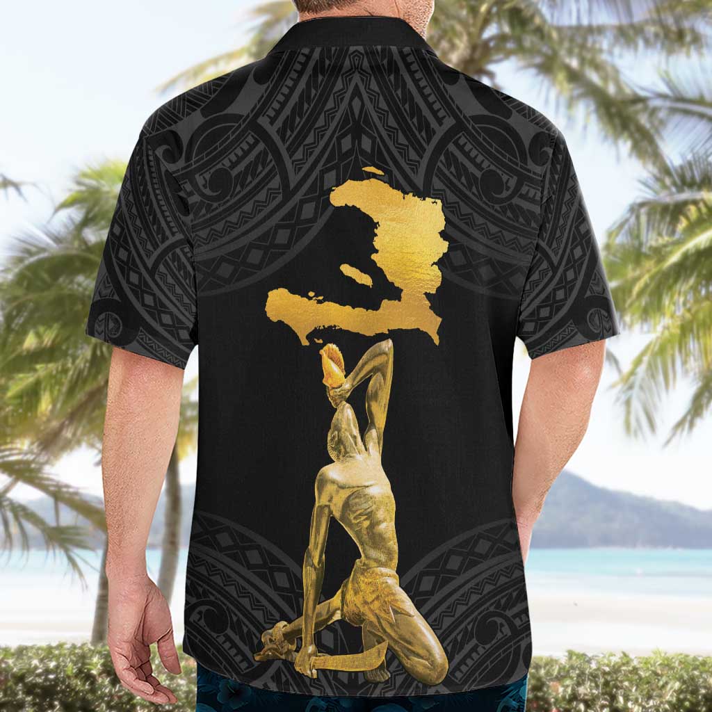 Haitian Negre Marron 1804 Hawaiian Shirt Black Polynesian Pattern LT9 - Polynesian Pride