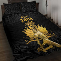 Haitian Negre Marron 1804 Quilt Bed Set Black Polynesian Pattern LT9 Black - Polynesian Pride