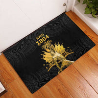 Haitian Negre Marron 1804 Rubber Doormat Black Polynesian Pattern LT9 - Polynesian Pride