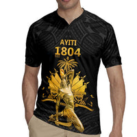 Haitian Negre Marron 1804 Rugby Jersey Black Polynesian Pattern LT9 - Polynesian Pride