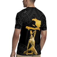 Haitian Negre Marron 1804 Rugby Jersey Black Polynesian Pattern LT9 - Polynesian Pride