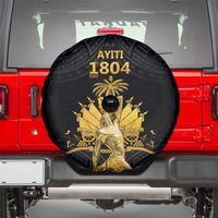 Haitian Negre Marron 1804 Spare Tire Cover Black Polynesian Pattern LT9 - Polynesian Pride