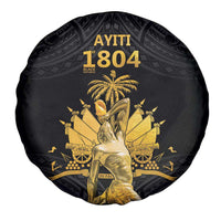 Haitian Negre Marron 1804 Spare Tire Cover Black Polynesian Pattern LT9 - Polynesian Pride