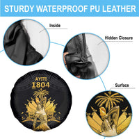 Haitian Negre Marron 1804 Spare Tire Cover Black Polynesian Pattern LT9 - Polynesian Pride